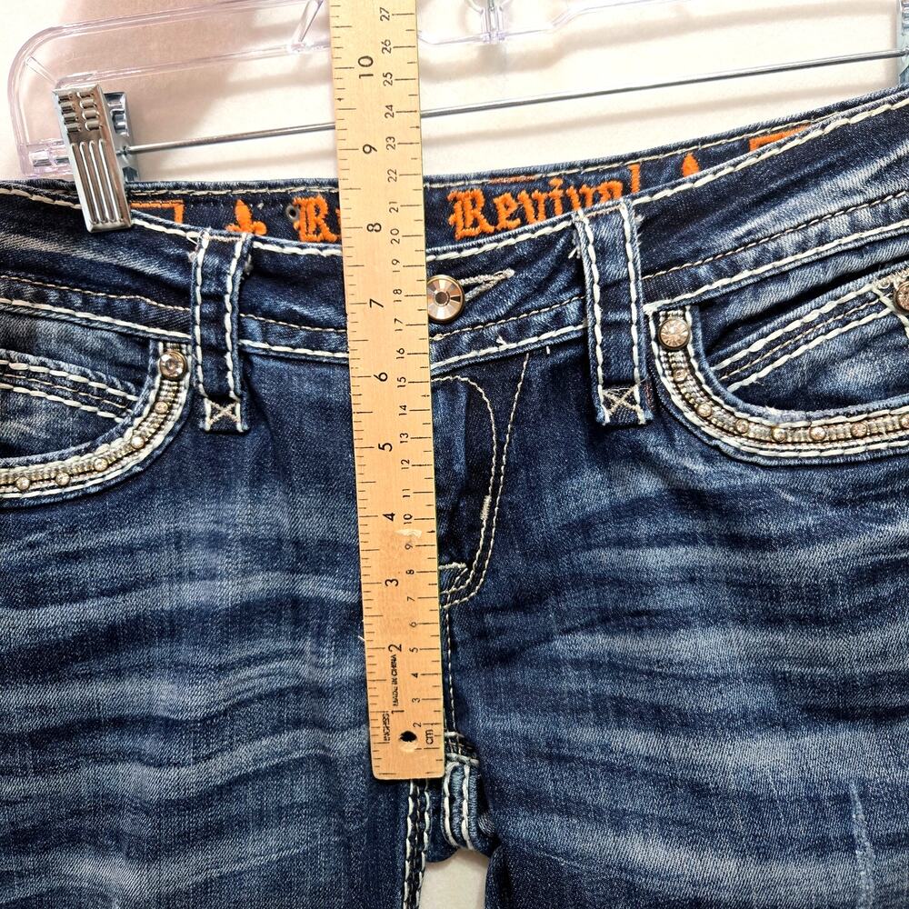 ROCK REVIVAL WOMEN'S ELEANOR BOOT JEANS  SIZE 27 Embellished Distressed #950 - Picture 12 of 12